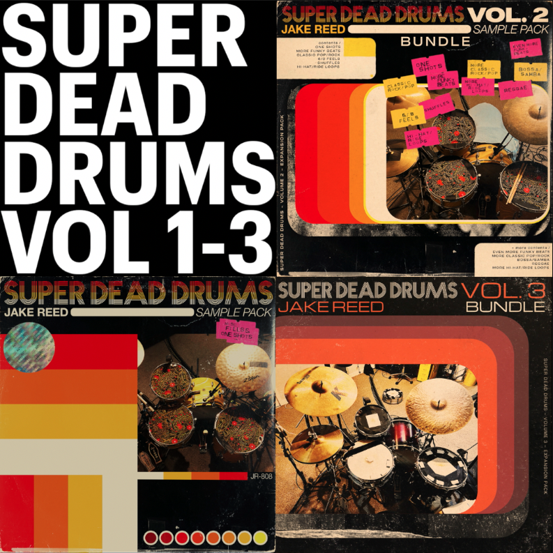 SUPER DEAD DRUMS VOL 1-3 BUNDLE — Jake Reed